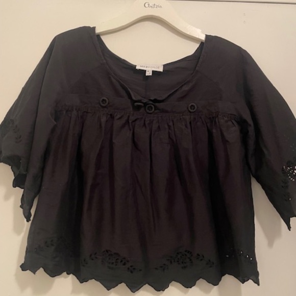 See By Chloe Black Summer Blouse Top - Picture 3 of 8